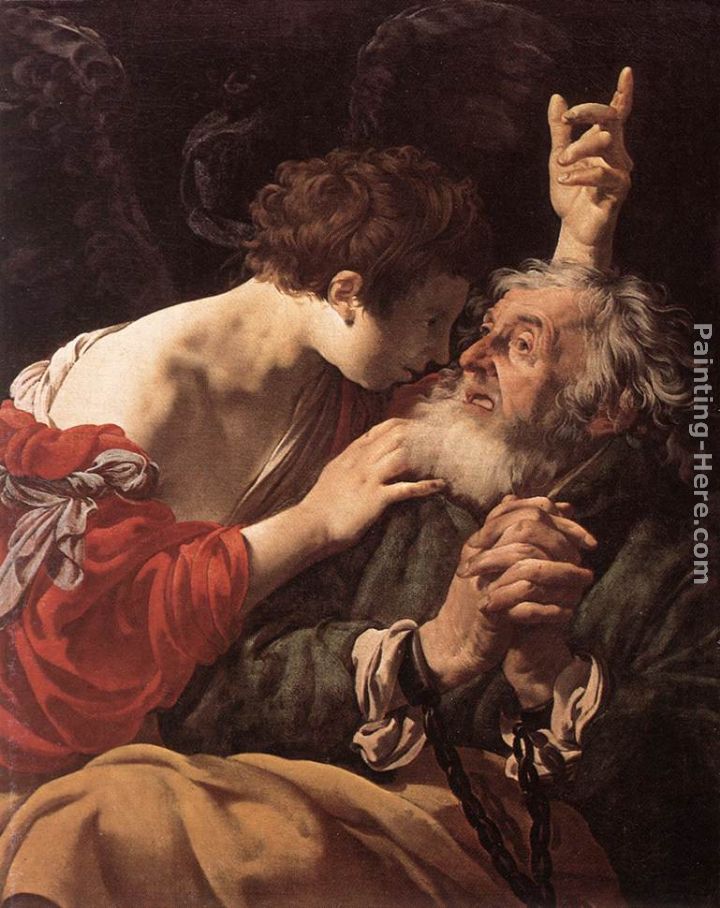 The Deliverance of St Peter painting - Hendrick Terbrugghen The Deliverance of St Peter art painting